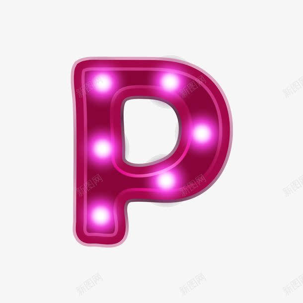 红色霓虹灯字母Ppng免抠素材_88icon https://88icon.com 字母 字母P 矢量字母 红色 霓虹灯