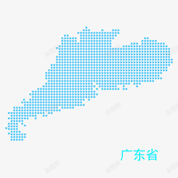 广东省地图png免抠素材_88icon https://88icon.com 卡通 圆点 地图 广东省 手绘 板块 简图 蓝色