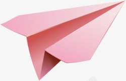 春天粉色纸飞机装饰素材