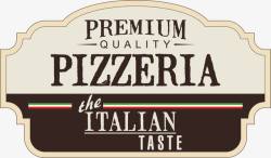 意大利披萨标签标牌元素素材