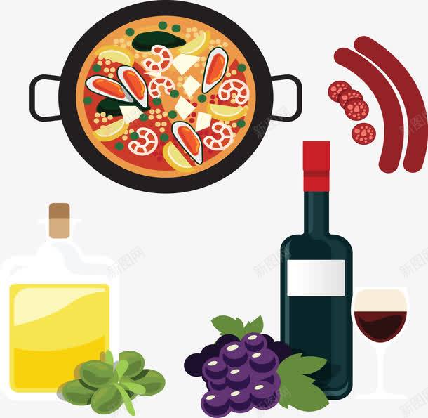 西班牙美酒美食png免抠素材_88icon https://88icon.com ppt旅游插图 创意图表 商业策略