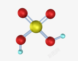 硫酸红色硫酸3D分支形状高清图片