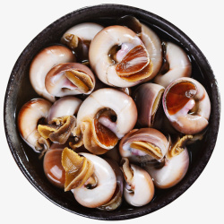 即食腌制海鲜醉香螺肉螺微距特写高清图片