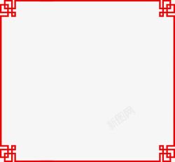 中秋节红色边框海报素材