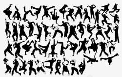 街舞剪影hiphop舞蹈运动高清图片