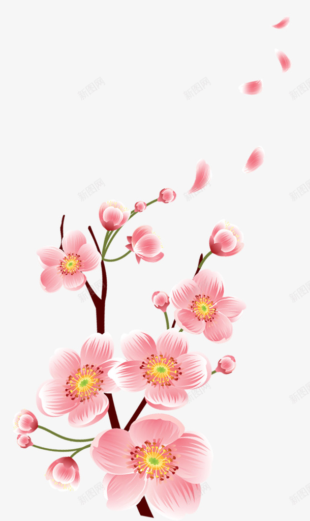 手绘装饰桃花花枝png免抠素材_88icon https://88icon.com 手绘 春天 桃花 花枝 装饰图案 装饰花卉 鲜花