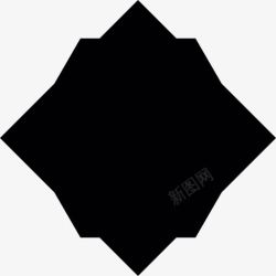 轮廓多边形黑暗的形状几何图标高清图片