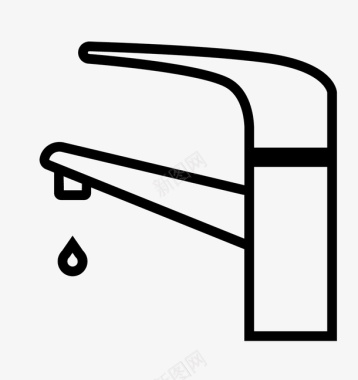 清洁水龙头清洁护理图标图标