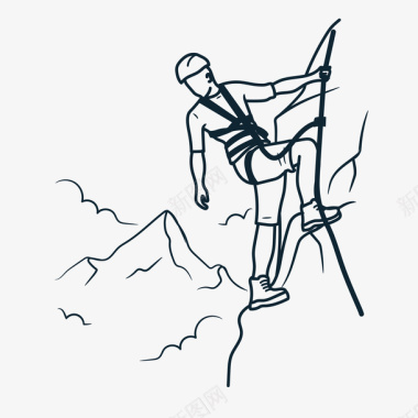 登山裤世界步行日案矢量图图标图标