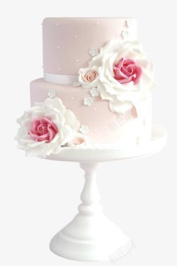 婚礼蛋糕素材盛开牡丹花蛋糕高清图片