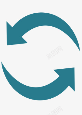 蓝色背景素材循环的蓝色箭头图标图标