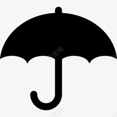 人和黑色雨伞伞图标图标