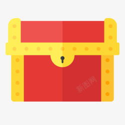 红色宝箱卡通游戏里的宝箱高清图片