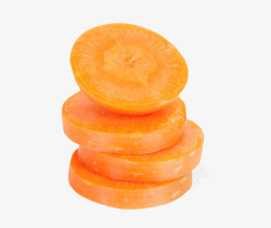 橙色切成块的胡萝卜实物素材