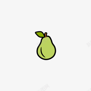 梨手绘卡通水果梨子图标图标