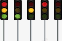 安全过马路红绿灯矢量图高清图片