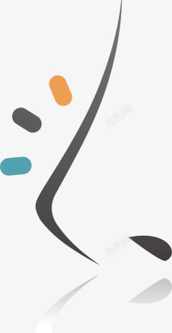 手绘的人体鼻子卡通素材