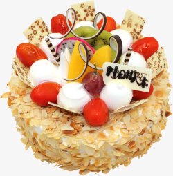 生日蛋糕透明png装饰花漾甜心水果蛋糕高清图片