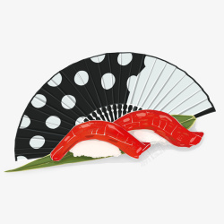 手绘日本料理三文鱼寿司素材