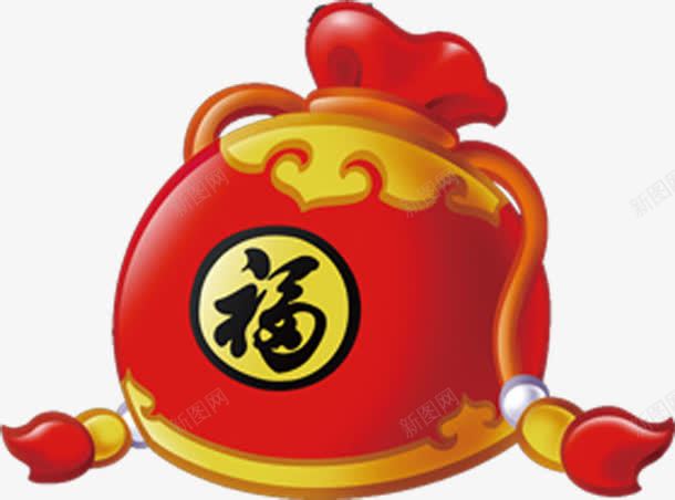 钱袋png免抠素材_88icon https://88icon.com 中国风 卡通 喜庆 新春 春节 福 红包 节日 钱袋