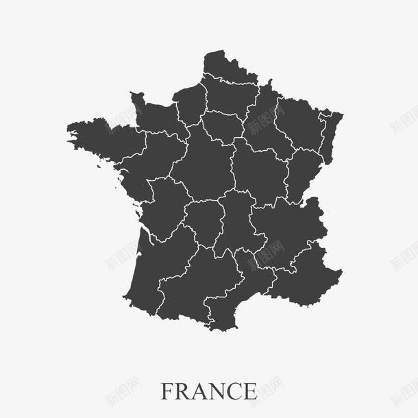 黑色法国地图png免抠素材_88icon https://88icon.com 国家 国家地理 地图 地理 法国