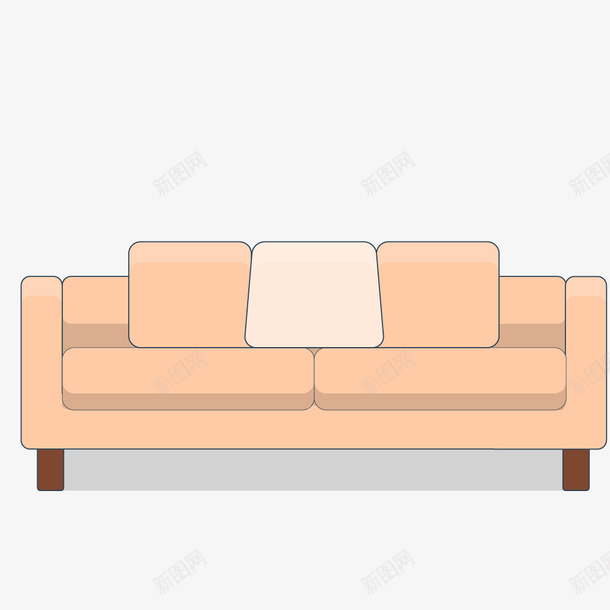 现代简单卡通沙发png免抠素材_88icon https://88icon.com 卡通 家居用品 座椅 沙发座椅 现代家具 简图