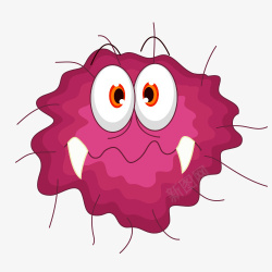 卡通细胞可爱病菌卡通图高清图片