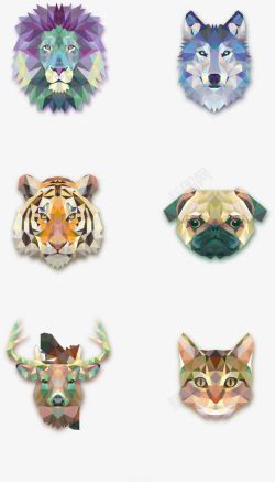 晶格化背景晶格化的动物高清图片