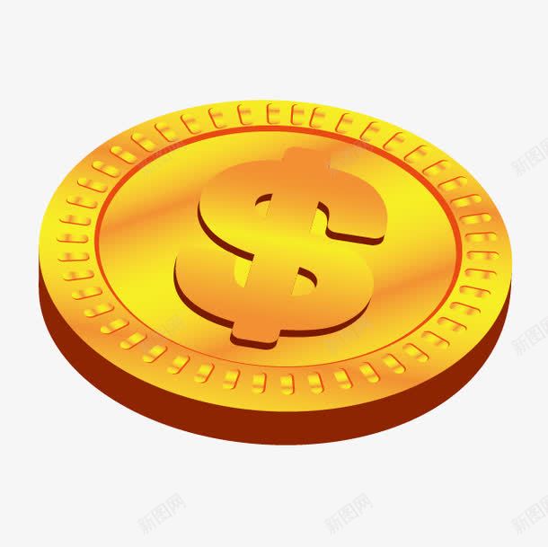 卡通金色硬币png免抠素材_88icon https://88icon.com 卡通硬币 德州扑克 赌场筹码 金色硬币 金色美元