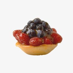 免抠蓝莓饼干甜品饼干蓝莓草莓水果高清图片