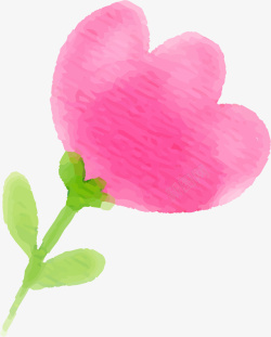儿童玩具兔子水彩手绘复活节粉红色花朵矢量图高清图片