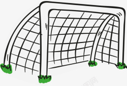线条足球手绘足球框高清图片