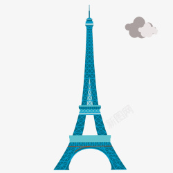 世界旅游海报埃菲尔铁塔矢量图素材
