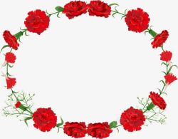 康乃馨花环红色美丽花朵花环高清图片