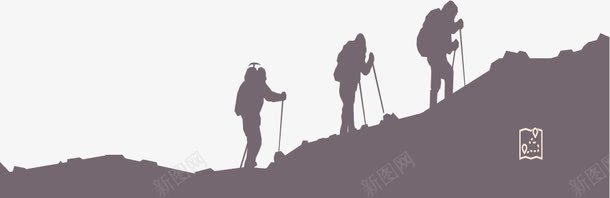 登山png免抠素材_88icon https://88icon.com 上坡 山脚 登山人 登山客 装备齐全