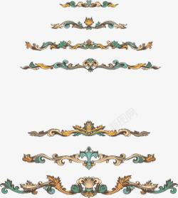 繁复花纹素材欧式宫廷风装饰花边矢量图高清图片