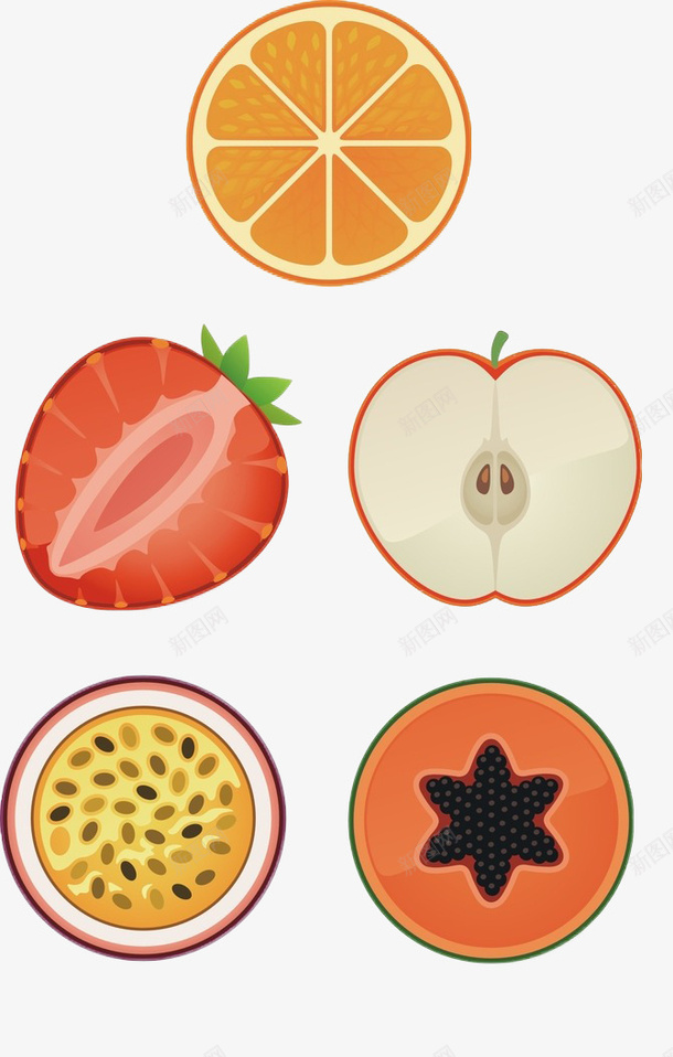 橙子草莓水果切片png免抠素材_88icon https://88icon.com 切片 切片水果 橙子素材 装饰