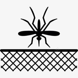 人道主义蚊虫和净黑图标高清图片