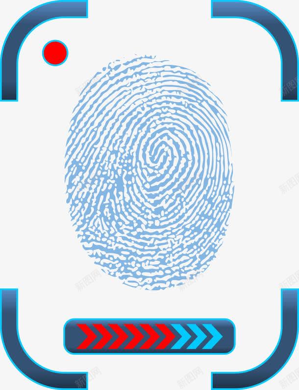 蓝色指纹加密扫描矢量图ai免抠素材_88icon https://88icon.com 加密 扫描 指纹矢量图 指纹解锁 蓝色指纹 矢量图