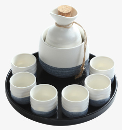 樱花清酒器日式陶瓷温酒器酒杯高清图片
