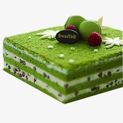 绿色抹茶蛋糕元素素材