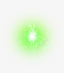 绿色星光光芒效果元素素材