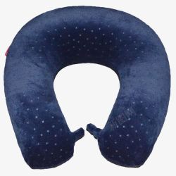 深蓝色圆点波纹u型枕素材