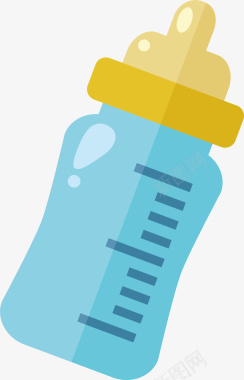 婴儿玻璃奶瓶婴儿物品奶瓶图标矢量图图标
