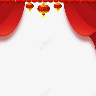 红色节日灯笼图标图标