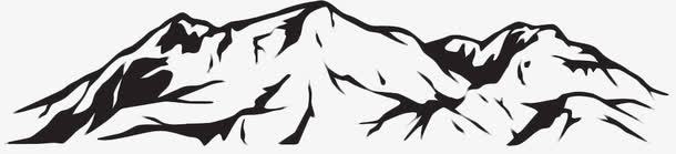 手绘简约山png免抠素材_88icon https://88icon.com 地貌 山 山画 手绘 简笔山 简笔画 简笔画山 简约 黑色