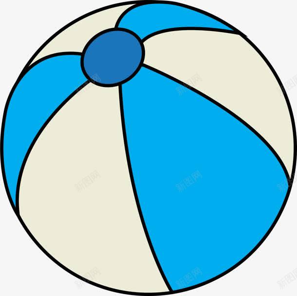 蓝色卡通皮球png免抠素材_88icon https://88icon.com 卡通小球 沙滩皮球 玩耍 简约气球 蓝色皮球 装饰图案