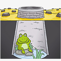 坐井观天漫画新语井底之蛙高清图片