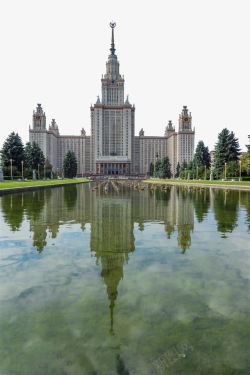 莫斯科大学水岸景观素材