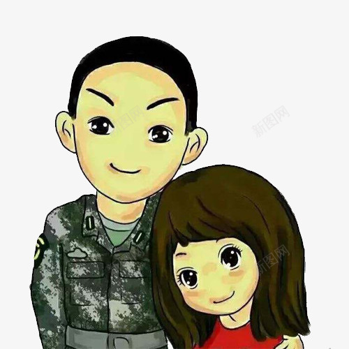 卡通兵哥哥女朋友png免抠素材_88icon https://88icon.com 兵哥哥 卡通 卡通兵哥哥 士兵 女朋友 幸福 海军 空军 陆军